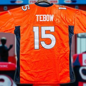 New Denver Broncos Jersey Mens 60 Orange NFL Football Tim Tebow Reebok On Field